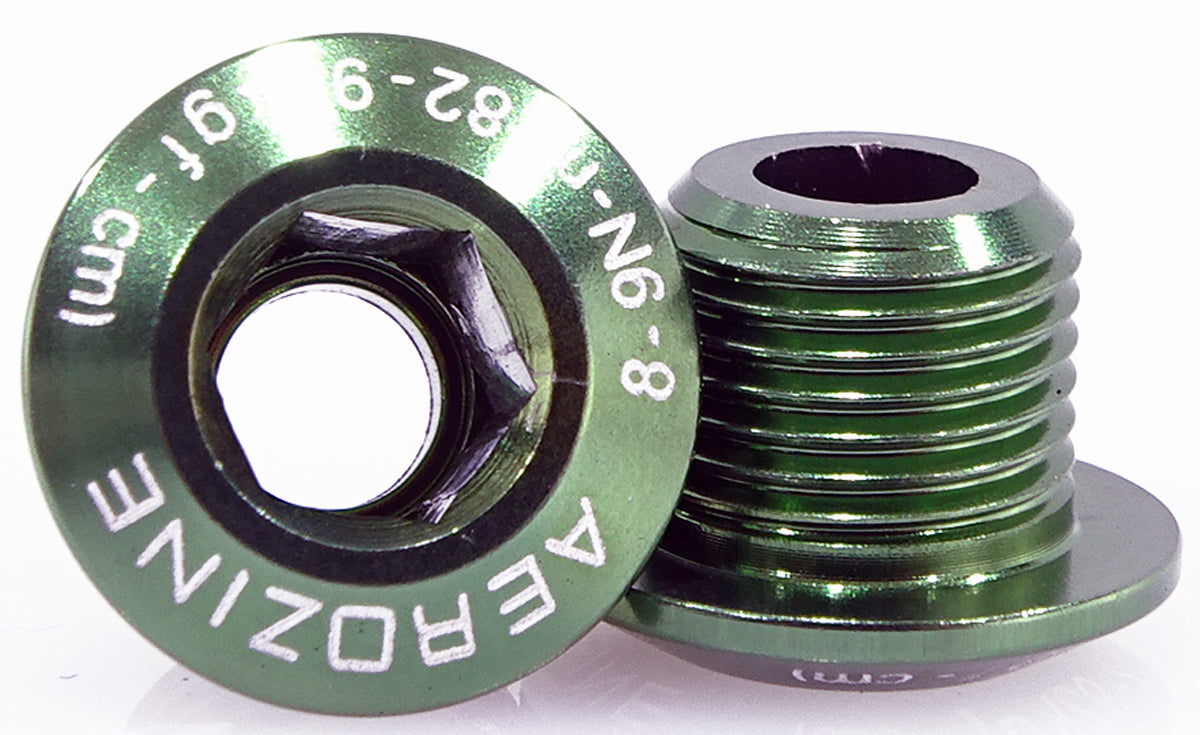 aerozine-chainring-bolt-M8x0.75x8.5mm-green