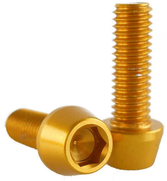tapered cylinder head aluminum screw 4762 M5 gold