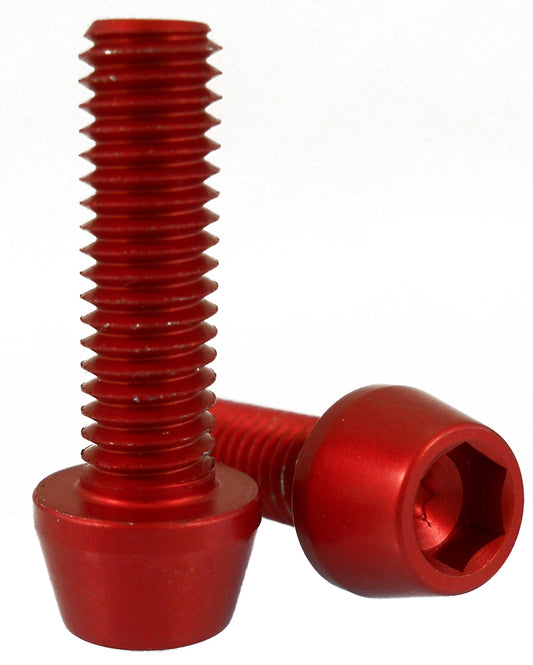 tapered cylinder head aluminum screw 4762 M6 red