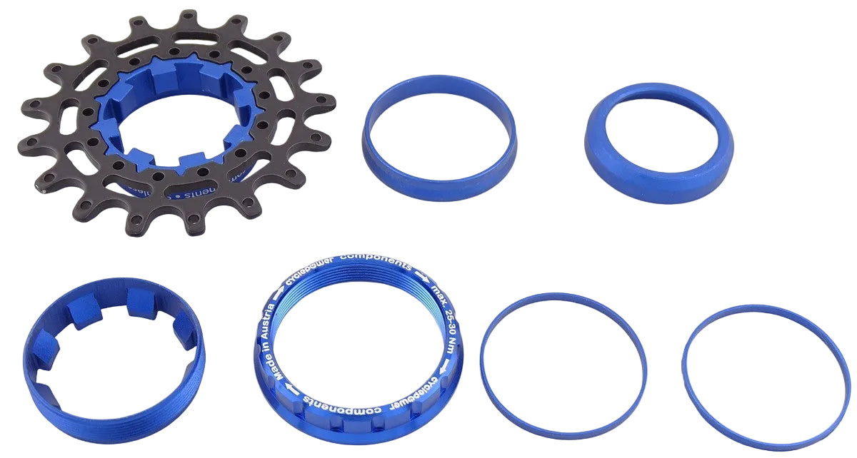 singlespeed-conversion-kit-campagnolo-ED+sprocket-blue